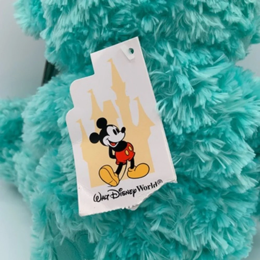 Disneyland Disney Hidden Mickey Pre-Duffy Aqua Mint Plush Teddy Bear‎ NWT Rare